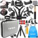Gurmoir Accessories Kit for Action Camera New Upgraded Action Camera Video Accessory Bundles Compatible with GoPro Hero 11 10 9 8 7 6 5 4 3/Max/Insta360/AKASO/DJI Osmo Action(Large Carrying Case) Action Camera Kit for Gopro and More Cameras PT08