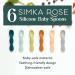 Simka Rose Silicone Baby Spoons - Self Feeding 6 Months First Stage Infant Spoons for Babies & Toddlers - Set of 6 BPA Free Dishwasher Microwave Safe Food Utensils - Neutral - Buy Online on GoSupps.com