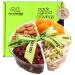 Dried Fruit & Nuts Gift Basket + Green Ribbon (4 Assortments) Holiday Christmas Gourmet Bouquet Arrangement Platter, Birthday Care Package, Healthy Food Tray Kosher Snack Box for Adults Men Women Classic - 4 Piece Assortment