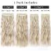 4Pcs 20 Curly Synthetic Clip in Hair Extensions Dark Blonde Mixed Bleach Blonde - Soft Wavy Hair Pieces for Women - Buy Online on GoSupps.com