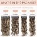 22 Inch Curly Hair Extensions Clip in - 4PCS-11Clips Synthetic Fiber Hair Pieces for Women - Light Brown mix Ash Blonde - Wavy Hair Pieces for Full Head - Buy Online on GoSupps.com