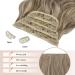 Feshfen Clip-In Hair Extensions | 4PC Synthetic Corrugated Ash Brown & Light Blonde Wavy 50cm | Women's Hair Enhancements - Buy Online on GoSupps.com