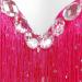 LiiYii Women's Hot Pink Belly Dance Push-Up Bra Latin Sequins Tassel Top - One Size - Buy Online on GoSupps.com