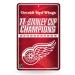 Rico Industries NHL Detroit Red Wings Champ Large Metal Sign 11" x 17" Large Metal Sign for Home