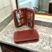 Personalised Male Travel Brown PU Leather Manicure Grooming Gift Set - Engraved Mens Gift - Buy Online on GoSupps.com