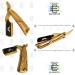 Gold Dipped Straight Edge Razor | Professional Barber Shaving Knife - Double Edge Blade for Salons & Barbershops - All Purpose Shaver - Buy Online on GoSupps.com