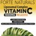 FORTE NATURALS High Dose Vitamin C 1500mg Liposomal C Complex Supplement with Sunflower Lecithin Capsules Supplements Clogged Milk Sunflower Lecithin 180 Capsules Celebration Vitamins - Buy Online on GoSupps.com