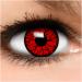 Funzera colored contact lenses Halloween red devil 2 pieces (1 pair) without prescription easy -to -use red lentils 2 x colored contact lens for cosplay carnival carnival anime