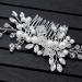 Elegant Wedding Hair Comb with White Opal Rhinestones & Crystals | Bridal Jewelry for Women & Girls - Buy Online on GoSupps.com