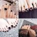 48PCs False Nails Tips Kit - Artificial Fake Toenails & Fingernails with Double-Sided Glue Stickers (Red & Black) | International Shipping - Buy Online on GoSupps.com