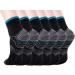 Compression Socks - Upgraded Sport Plantar Fasciitis Arch Support- Low Cut Compression Foot Socks Best for Athletic Sports Running Medical Travel Pregnancy (6 Pairs) Black L-XL