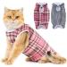 Avont 2 pieces Katzenbody after op recovery suit clothing modal recovery spay weaning.