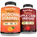 Nutrivein Premium Apple Cider Vinegar Capsules & Liposomal Vitamin C Supplement Bundle: High-Absorption Vitamin C Capsules & Apple Cider Vinegar Supplements Bundle for Immune Defenses & Gut Health