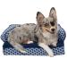 Furhaven Orthopedic Cooling Gel and Memory Foam Pet Beds for Small Medium and Large Dogs and Cats - Plush and Suede Sofa Quilted Sofa Comfy Couch Dog Bed and More
