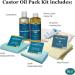 Baar Castor Oil Packs Kit - Heating Pad & Hexane-Free Palma Christi Oil - Reusable Wool Flannel Cloth - Disposable Packs - Buy Online on GoSupps.com