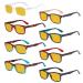 Eyekepper 8 Pack Blue Light Blocking Reading Glasses Vintage Computer Readers Amber Tinted +0.5 +0.50 Blue Light Blocking-b90-8 Pairs