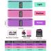 WALITO Fabric Resistance Bands for Legs & Butt - Set of 3 Exercise Loop Bands for Yoga, Pilates & Home Workout - Strength Bands for Booty in Green, Pink, Purple - Buy Online on GoSupps.com