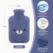 Cozy Large 2L Hot Water Bottle with Soft Animal Cover - Dark Blue Bear for Pain Relief Perfect Gift for Family & Kids - Buy Online on GoSupps.com