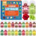 Mini Lip Balm 40 Pack Natural Lip Balms Bulk with Vitamin E and Coconut Oil Moisturizing Lip Balm for Dry Cracked lips - 10 Flavors 1 Count (Pack of 40)