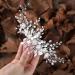 Fashion band hair comb with flower bridal jewelry silver-colored with crystals leaf hair combs hair accessories bridal head decorations for women and girls