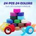 24 Pack Self Adhesive Bandage Wrap Cohesive Wrap Bandages Self Adherent Wrap 1 Inch X 5 Yards Breathable Stretch Sports Tape Elastic Self Adhesive Tape for Sports Wrist Ankle Athletic - Buy Online on GoSupps.com