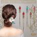 10 Pcs Vintage Rhinestone Hair Sticks French Hair Pins - Stylish Double Prong Hair Accessories for Women and Girls - Buy Online on GoSupps.com