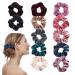 Fbbules 12 pieces including hair tie Velvet Scrunchies Colorful hair bands scrunchy elastic rubber bands ponytail hair band for women girls