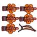 RC Roche Ornament 6 Pcs Womens French Barrette Cute Flowers Duckbill Alligator Styling Hair Clips - Small Brown (Pack of 6) - Buy Online on GoSupps.com
