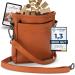 Ostfriesenpfoten treats 'Frieda' for dogs made of high -quality synthetic leather - brown size L - Futter bag with easyopen single -handed lock - Gassitasche for dog losing li brown