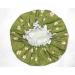 SARG Premium Double Layer Shower Cap for Women with Cool Green Design- Reusable Shower Cap for Hair - Waterproof Plastic Cap - Shower Caps for Long Short and Curly Hairs