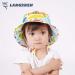 LANGZHEN Beach Sun Protection Hat for Baby Girls, Adjustable Toddler Kids Hat with Wide Brim and Chin Strap - Colorful Fish Design | Ages 1-2 Years - Buy Online on GoSupps.com
