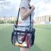 Stadium Approved Clear Tote Bag | Adjustable Shoulder Strap | Zippered Top | Black | 12x12x6 - Buy Online on GoSupps.com