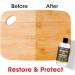 AZEN 16oz Food Grade Mineral Oil for Cutting Boards - Protect & Restore Wood with Brush - Buy Online on GoSupps.com