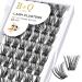 BQ lash single eyelash 72 clusters colored eyelashes individually at home cluster lashes B10 B02 B09 black eyelashes for DIY eyelash extension DIY eyelash bushes (B10 D-16mm) D-16 mm B 10
