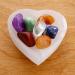 Selenite Heart Chakra Stone Set in a Bowl - Healing Crystals for Balance and Harmony - Buy Online on GoSupps.com