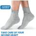 LIN Diabetic Socks for Men & Women - Non-Binding Circulatory Extra Wide Top - Quarter/Gray - 10-13 - 4 Pairs - Buy Online on GoSupps.com