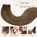 LAAVOO Real Hair Sew-In Extensions | 35cm Balayage Brown Ombre Weft | Remy 80g #8/16/8 - Buy Online on GoSupps.com