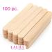 100 Lalill Wooden Spatulas - 15cm Birch Waxing Sticks for Depilation Masks & Creams - Buy Online on GoSupps.com