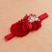 Nishine Baby Christening Headband Toddler Girls Fabric Flower Headband Tiara Stretchy Elastic in Pairs (Red/Black) - Buy Online on GoSupps.com