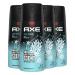 AXE Dual Action Body Spray Deodorant for Long Lasting Odor Protection Cool Ocean All Day Fresh Scent Mens Deodorant Formulated Without Aluminum 4 oz 4 count Aquatic 4 Ounce (Pack of 4)