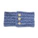 Aran Traditions Donegal Cable Knitted Style Button Headband (Denim)