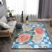 Plaid Background Roses Flannel Non-Slip Floor Mat - 63x48 Inches Comfortable & Lint-Free for Relieving Foot Pressure Ideal for Any Occasion - International Shipping Available - Buy Online on GoSupps.com
