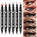 Shakven Pen Eye Liner Stencil | Black Eye Liner Pencil Double-Headed Eye Liner Pen Long-Lasting Liquid Liner with Eye Makeup Stencil Cat Eye Winged Eye Liner - Buy Online on GoSupps.com