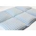 Rapeseed pillow large 6-chamber 40x30cm - organic fabric light blue-white - heat cushion grain pillow