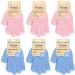 Yiclick Exfoliating Gloves 6 Pairs  Exfoliating Body Scrubber for Bath Shower Exfoliation  Body Scrub Exfoliator for Dead Skin Remover  Exfoliate Sponge Loofah Washcloth Mitt for Men Women 6Pairs12Pcs (Blue&Pink)
