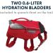 Luffwear Drinking Bag for Large Dogs - 2x600ml Water Bottles Adjustable Size L/XL Red Currant - Perfect for Active Breeds - Buy Online on GoSupps.com