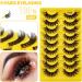6D Cat Eye False Eyelashes - 9 Pairs of Natural Curly and Dramatic Fluffy Mink Lashes (G886) - Buy Online on GoSupps.com