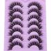 7 Pairs FANXITON 5D Natural Faux Mink Fluffy Cat Eye False Eyelashes - Wispy Curly Extensions - C-18MM-10 - Buy Online on GoSupps.com