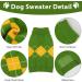 Knitted Winter Dog Sweater Vest | Warm Pet Clothing for Small Dogs & Cats | Cozy Puppy Costume in Green - Buy Online on GoSupps.com